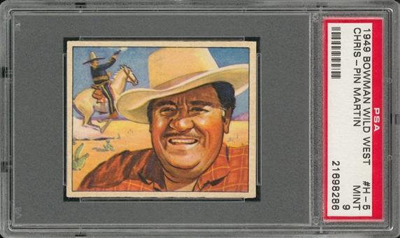 1949 Bowman "Wild West" #H-5 "Chris-Pin Martin" – PSA MINT 9 "1 of 1!"